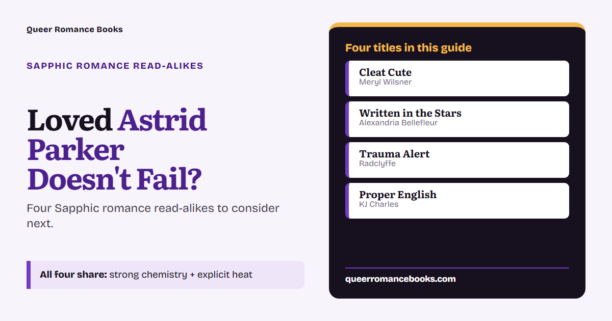 Decision guide for Loved Astrid Parker Doesn't Fail?: Additional overlap: Cleat Cute; Additional overlap: Written in the Stars; Additional overlap: Trauma Alert; Additional overlap: Proper English