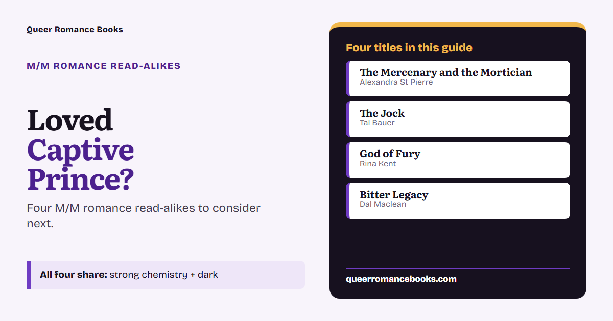 Decision guide for Loved Captive Prince?: Additional overlap: The Mercenary and the Mortician; Additional overlap: The Jock; Additional overlap: God of Fury; Additional overlap: Bitter Legacy
