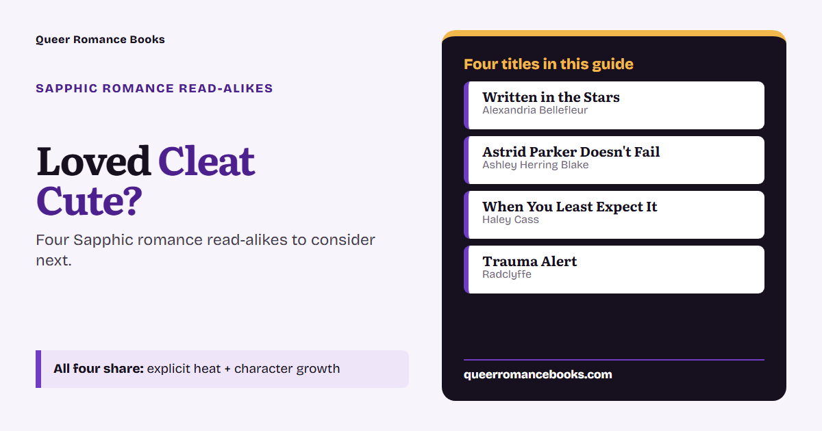 Decision guide for Loved Cleat Cute?: Additional overlap: Written in the Stars; Additional overlap: Astrid Parker Doesn't Fail; Additional overlap: When You Least Expect It; Additional overlap: Trauma Alert