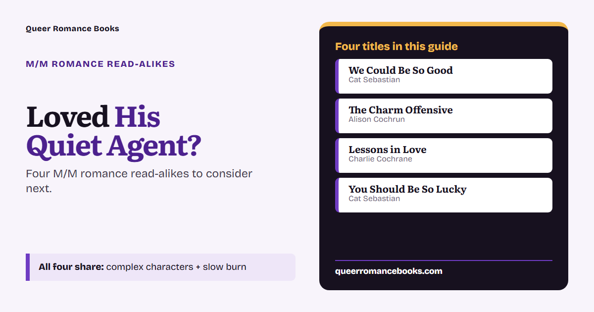 Decision guide for Loved His Quiet Agent?: Additional overlap: We Could Be So Good; Additional overlap: The Charm Offensive; Additional overlap: Lessons in Love; Additional overlap: You Should Be So Lucky