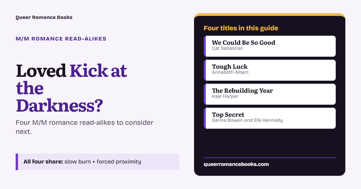 Decision guide for Loved Kick at the Darkness?: Additional overlap: We Could Be So Good; Additional overlap: Tough Luck; Additional overlap: The Rebuilding Year; Additional overlap: Top Secret