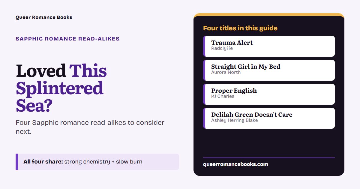 Decision guide for Loved This Splintered Sea?: Additional overlap: Trauma Alert; Additional overlap: Straight Girl in My Bed; Additional overlap: Proper English; Additional overlap: Delilah Green Doesn't Care