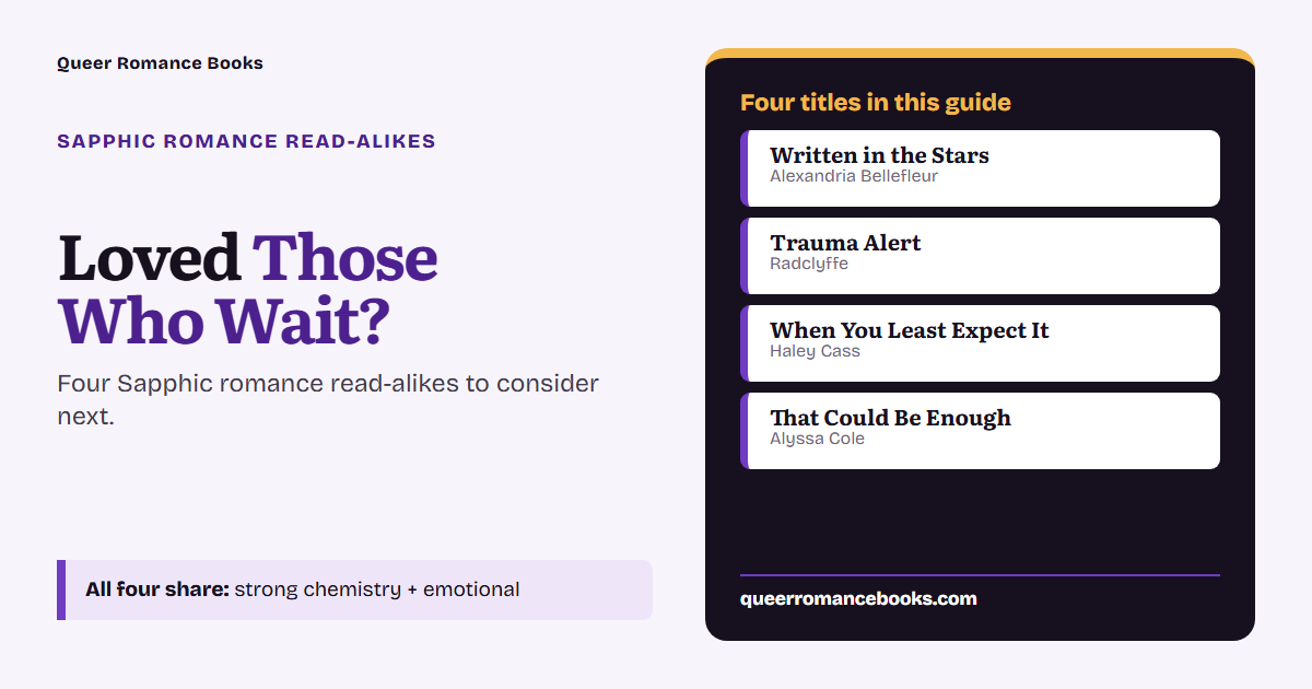 Decision guide for Loved Those Who Wait?: Additional overlap: Written in the Stars; Additional overlap: Trauma Alert; Additional overlap: When You Least Expect It; Additional overlap: That Could Be Enough