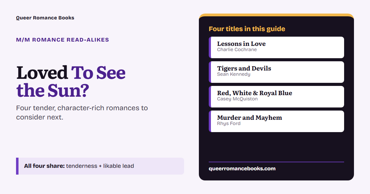 Decision guide for Loved To See the Sun?: Additional overlap: Lessons in Love; Additional overlap: Tigers and Devils; Additional overlap: Red, White & Royal Blue; Additional overlap: Murder and Mayhem