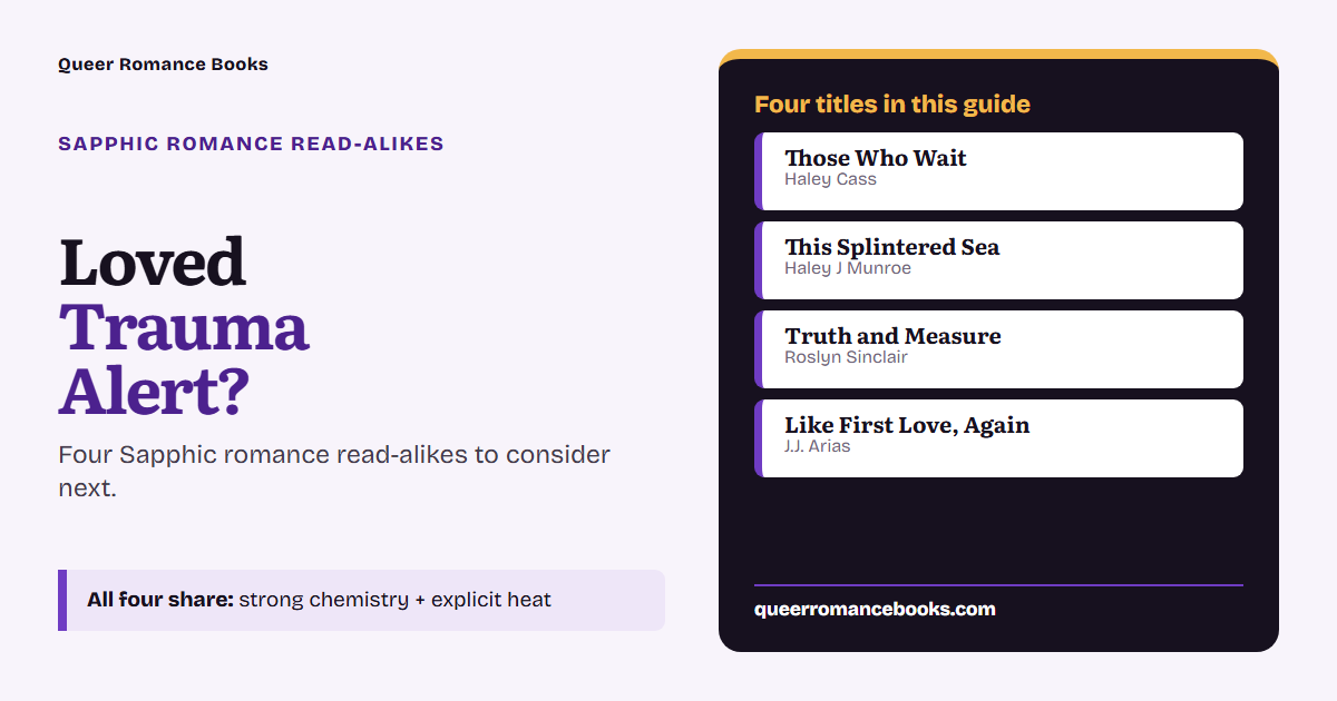 Decision guide for Loved Trauma Alert?: Additional overlap: Those Who Wait; Additional overlap: This Splintered Sea; Additional overlap: Truth and Measure; Additional overlap: Like First Love, Again